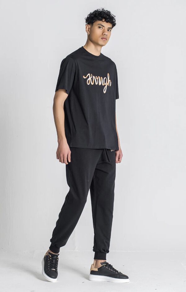 GIANNI KAVANAGH Camiseta " Black Laced Oversized Tee " color negro
