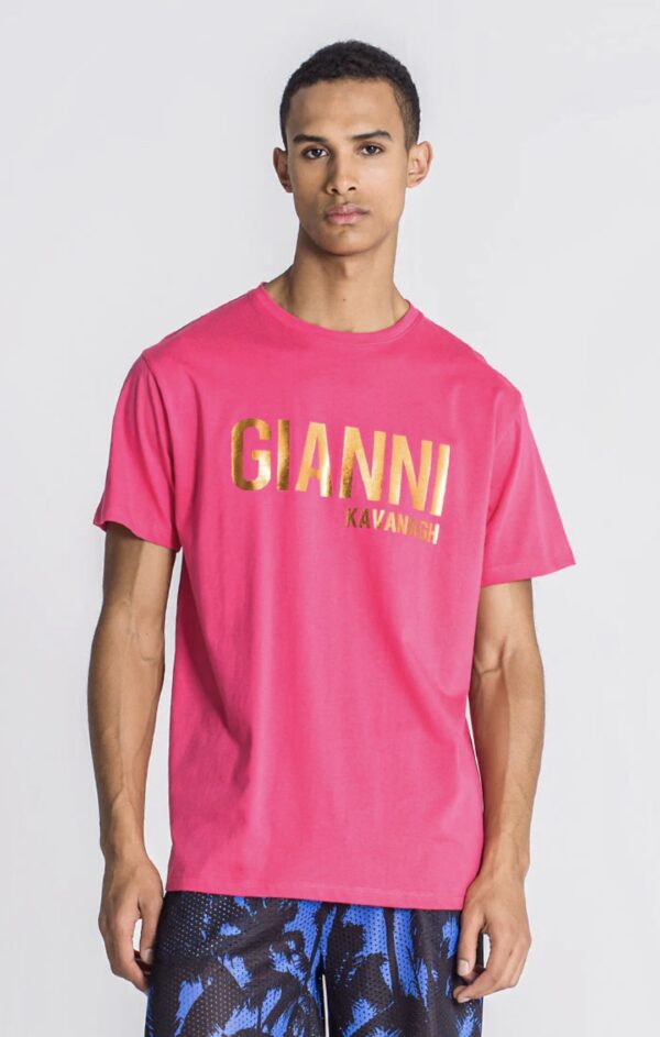 GIANNI KAVANAGH Camiseta " Palms " color rosa