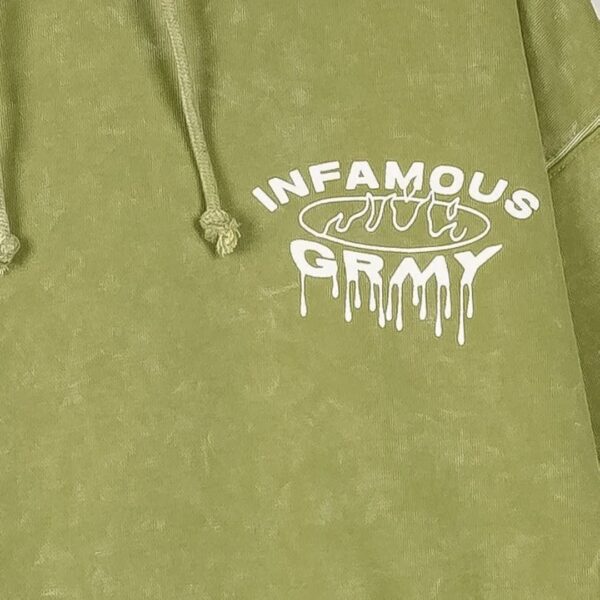 GRIMEY Sudadera " FOLLOW THE DOLLAR WASHED VINTAGE HOODIE " color verde lavado