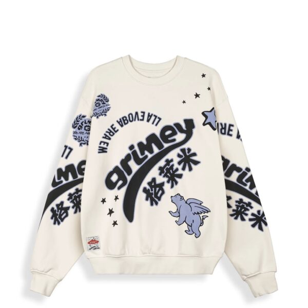 GRIMEYSudadera"CONCREAT JUNGLE  WE ARE ABOVE ALL CREWNECK"color blanco