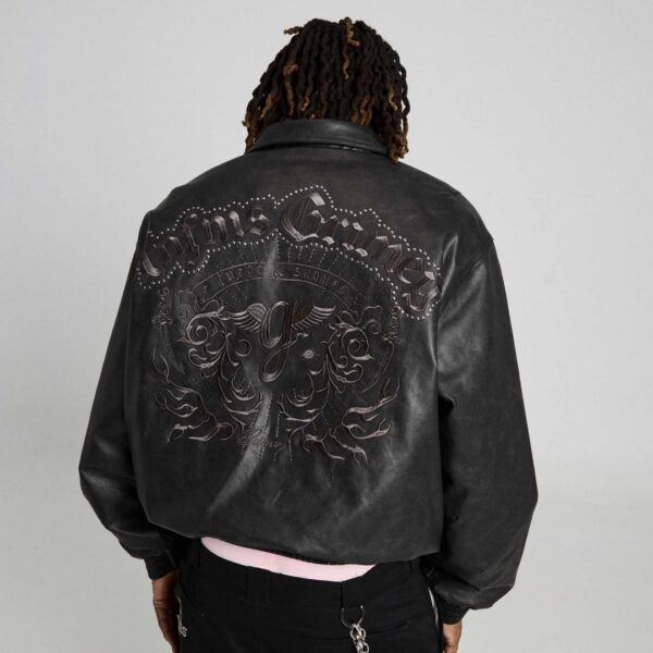 GRIMEYChaqueta"CHIEF WATCHER PU LEATHER BOMBER JACKET"color negro