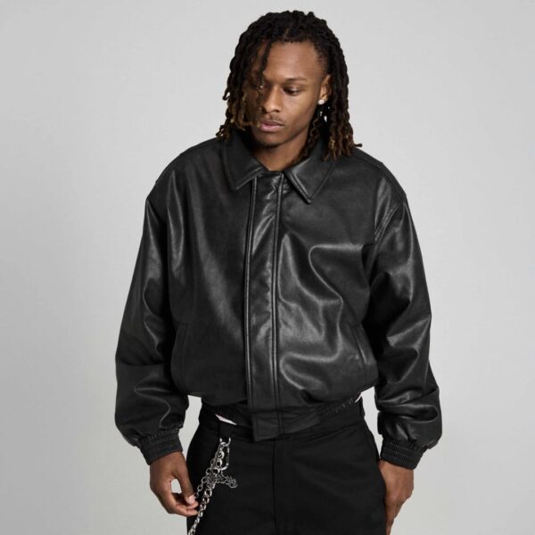 GRIMEYChaqueta"CHIEF WATCHER PU LEATHER BOMBER JACKET"color negro