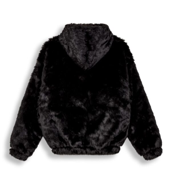 GRIMEYChaqueta"ROYAL PAW FAUX FUR HOODED JACKET"color negro