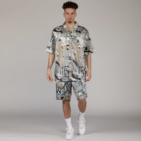 GRIMEY Bermuda " Animal Satin " color tostado