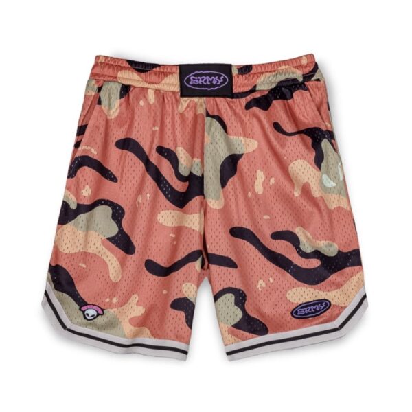 GRIMEY Bermuda " Unfollow Mesh Basket Shorts " color marron