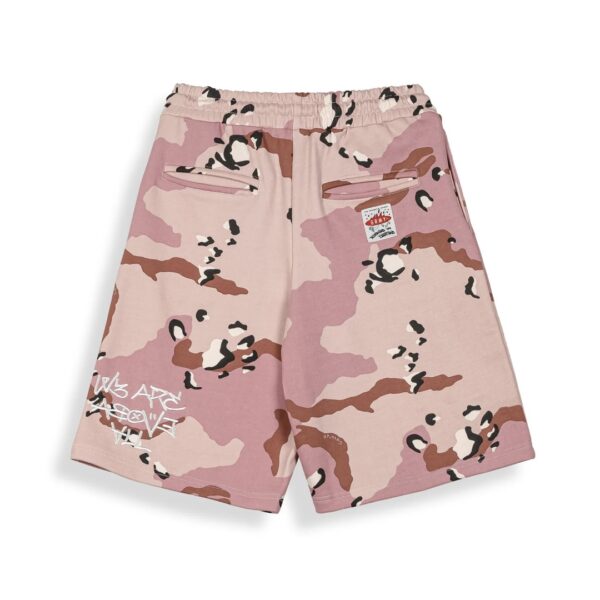 GRIMEYBermudas"CONCREAT JUNGLE ALL OVER PRINT BAGGY SWEATSHORTS"color rosa