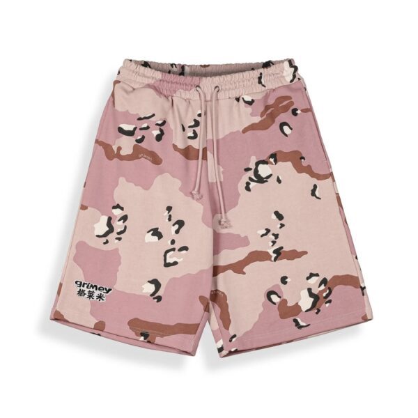GRIMEYBermudas"CONCREAT JUNGLE ALL OVER PRINT BAGGY SWEATSHORTS"color rosa