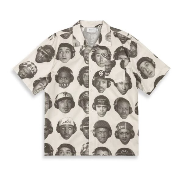 GRIMEY Camisa " THE MIDNITE BUTTON UP SHIRT " color gris