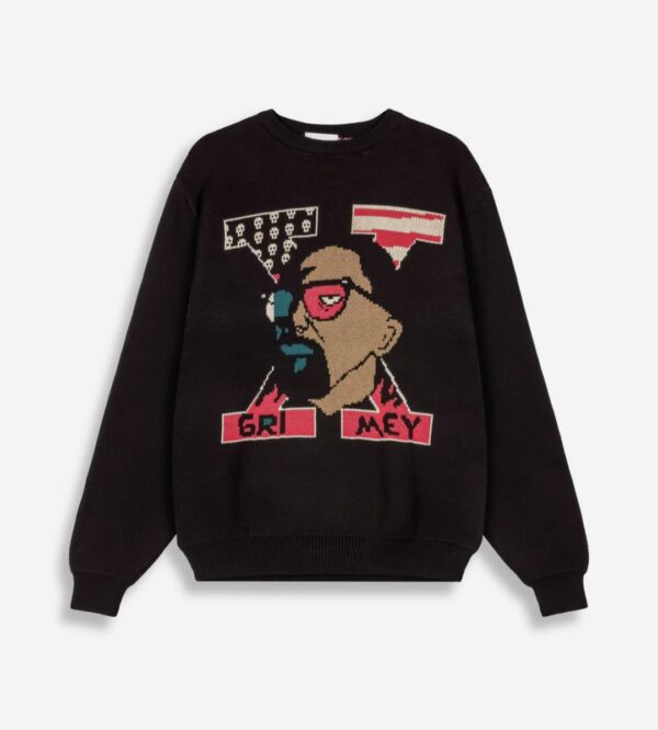 GRIMEY Sudadera " VOODOO CHILD THE TRY ME KNIT SWEATER " color negro