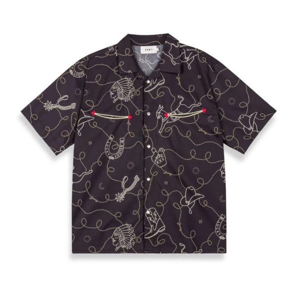 GRIMEY Camisa " LONE HAND BUTTON UP SHIRT " color negro