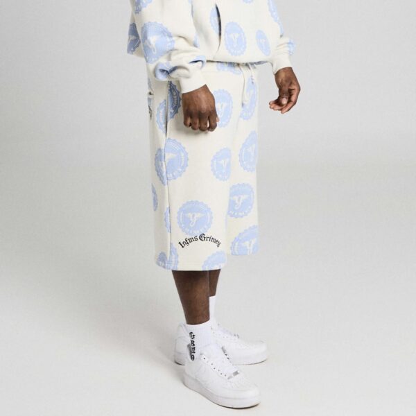 GRIMEYBermudas"CHIEF WATCHER ALL OVER PRINT BAGGY SWEATSHORTS"color blanco