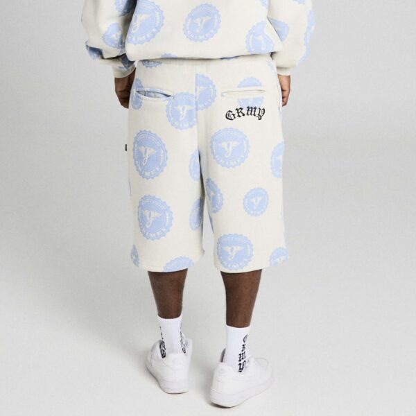 GRIMEYBermudas"CHIEF WATCHER ALL OVER PRINT BAGGY SWEATSHORTS"color blanco