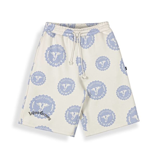GRIMEYBermudas"CHIEF WATCHER ALL OVER PRINT BAGGY SWEATSHORTS"color blanco