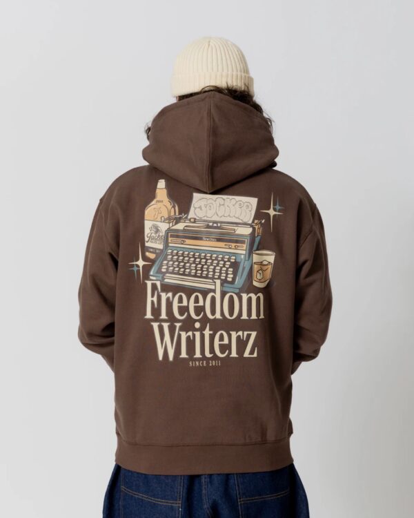 JACKER Sudadera " Freedom Writerz " color marron
