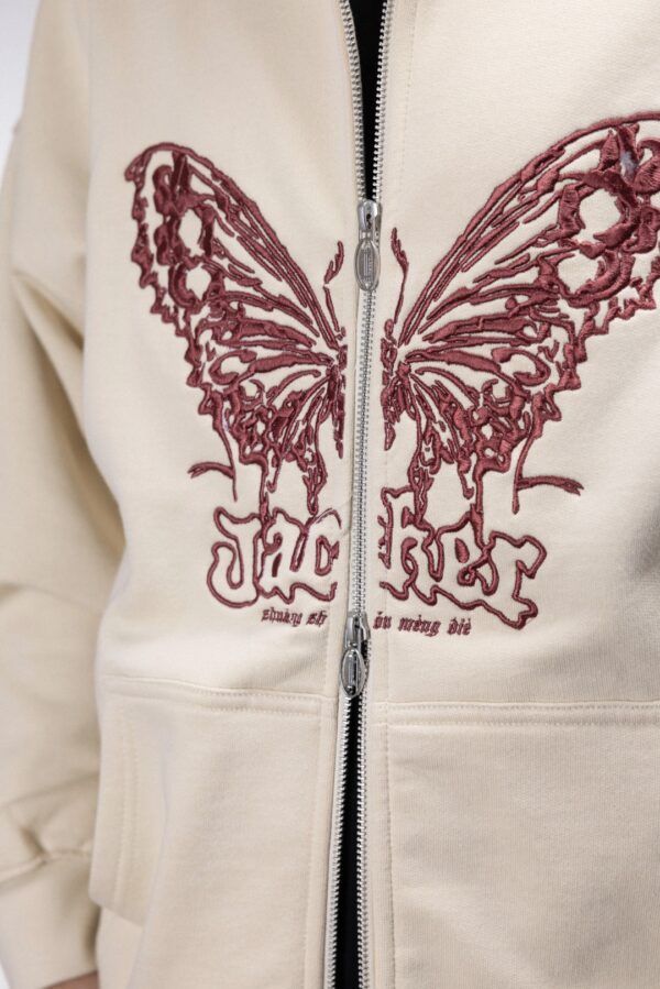 JACKERSudadera"Zhou Zip Hoodie"color beige