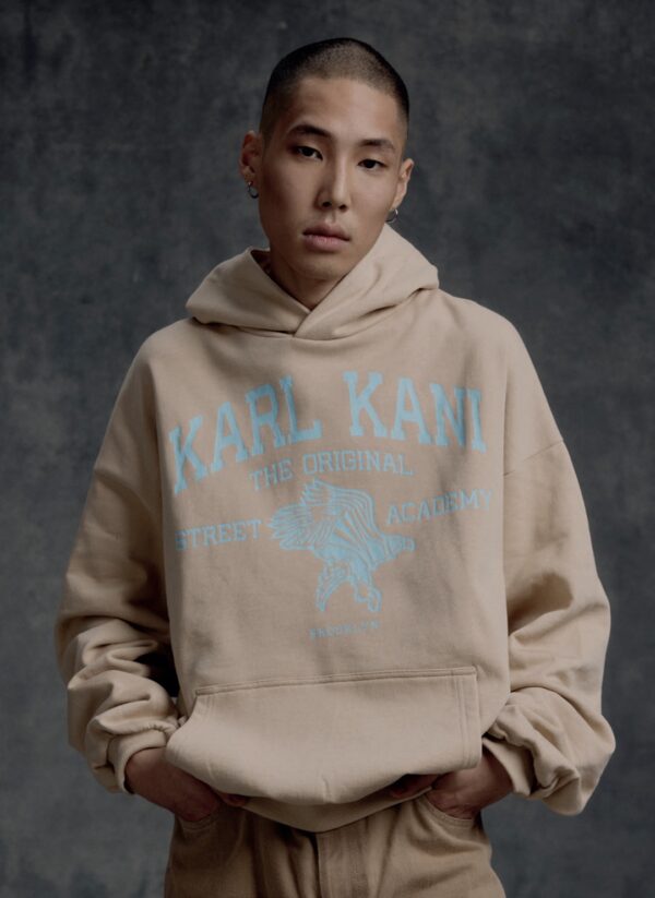 KARL KANI Sudadera " Kani Street Academy Os Hoodie sand " color beige