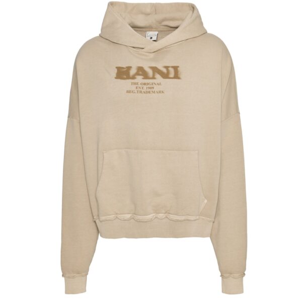 KARL KANI Sudadera " Retro Sprayed Os Hoodie dark sand " color beige