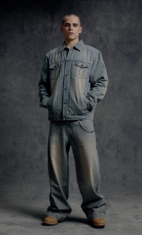 KARL KANI Pantalon " Og Denim Baggy Pants blue sand " color azul