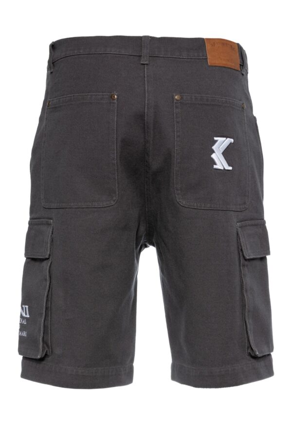 KARL KANI Bermuda " Small Signature Washed Cargo " color antracita