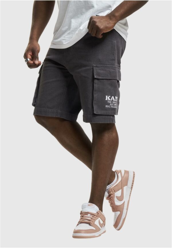 KARL KANI Bermuda " Small Signature Washed Cargo " color antracita