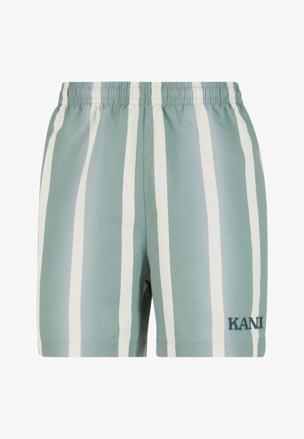 KARL KANIBermudas "Retro Gradient Stripes Board Shorts aqua/white"rayas azul