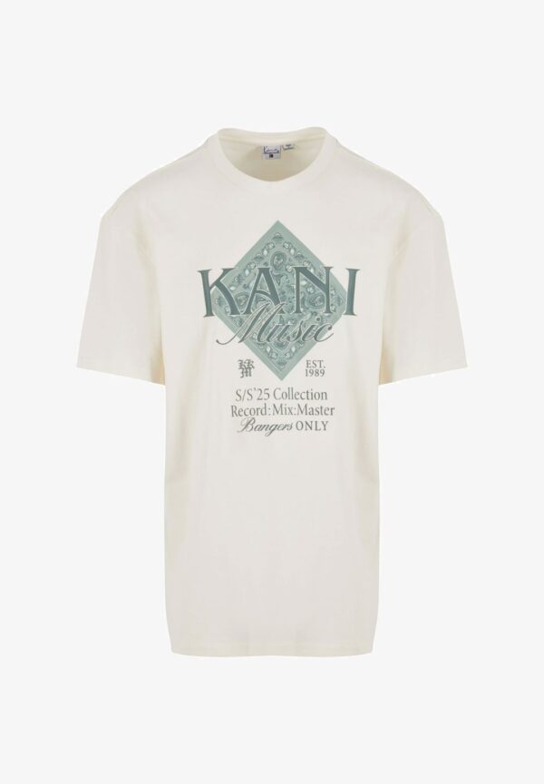 KARL KANICamiseta "Kani Music Paisley Print T-Shirt offwhite"color blanco