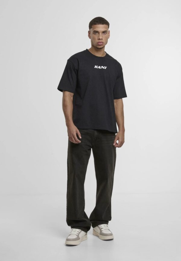 KARL KANICamiseta"Retro Patch Print T-Shirt"color negro