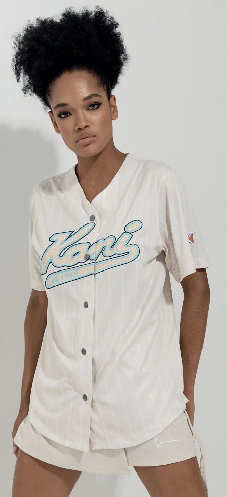KARL KANI Camisa " Psychedely Baseball " color blanco