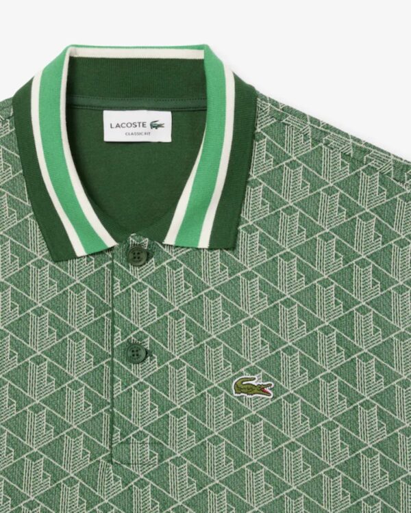 LACOSTEPolo estampado verde
