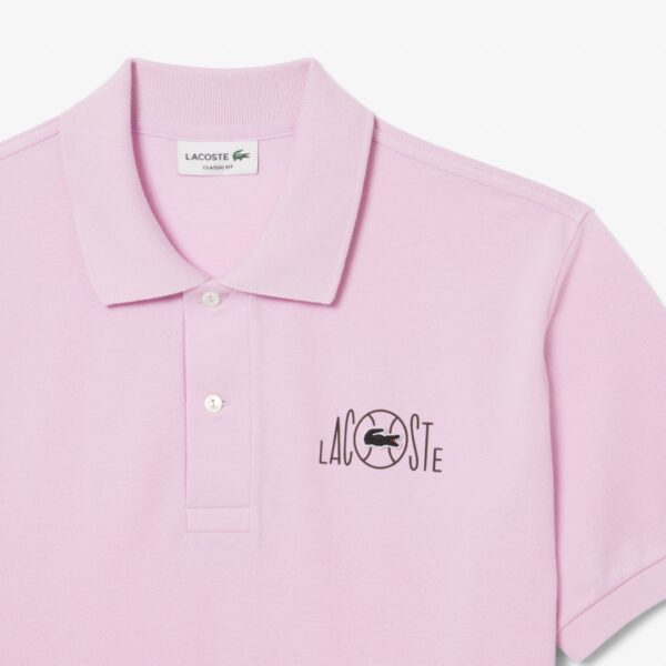 LACOSTEPolo"Classic Fit Printed Mini-Piqué Polo"color rosa
