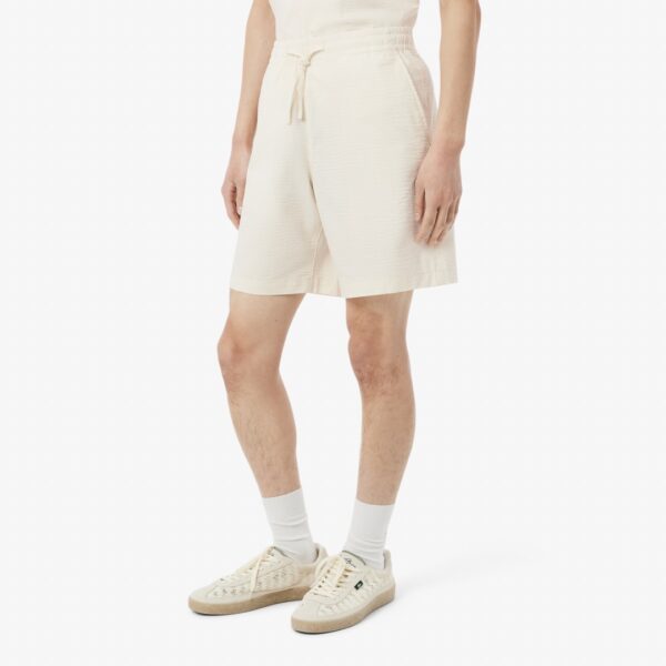 LACOSTEBermudas"Relaxed Fit Waffle Texture Shorts"color crudo