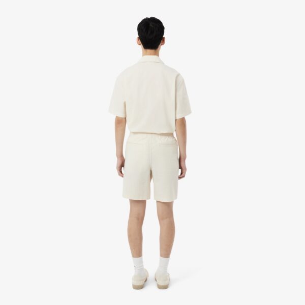 LACOSTEBermudas"Relaxed Fit Waffle Texture Shorts"color crudo