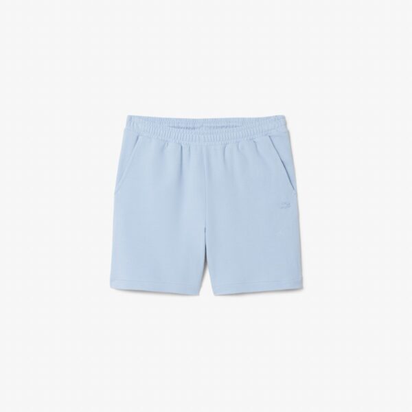 LACOSTEBermudas"Textured Jersey Shorts"color celeste