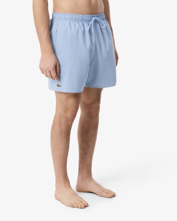 LACOSTEBañador"Mid Length Placed Print Swim Trunks"color celeste