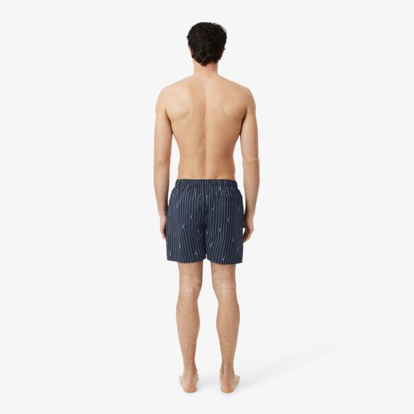 LACOSTEBañador"Mid Length Printed Swim Trunks"color negro