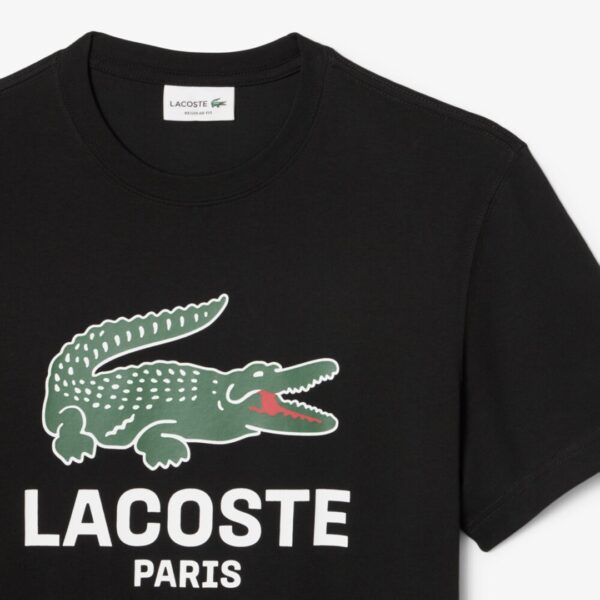 LACOSTECamiseta logo color negro