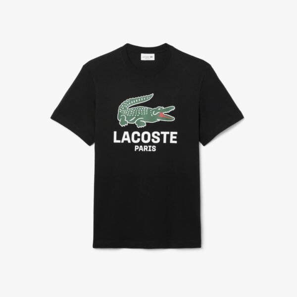 LACOSTECamiseta logo color negro