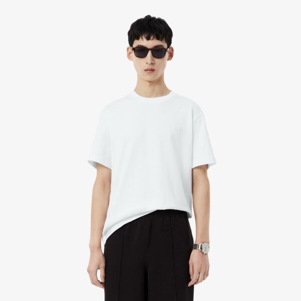 LACOSTECamiseta"Classic Fit Back Print Heavy Cotton T-shirt"color blanco
