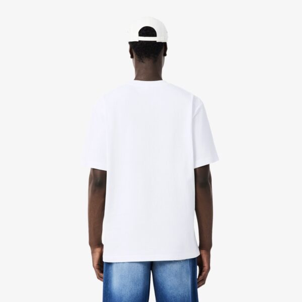 LACOSTECamiseta"Relaxed Fit Heavy Cotton Jersey T-shirt"color blanco