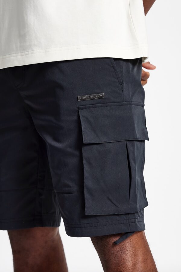 MADISON BARCLAY Bermusa " BROADWAY WOVEN CARGO SHORTS " color negro