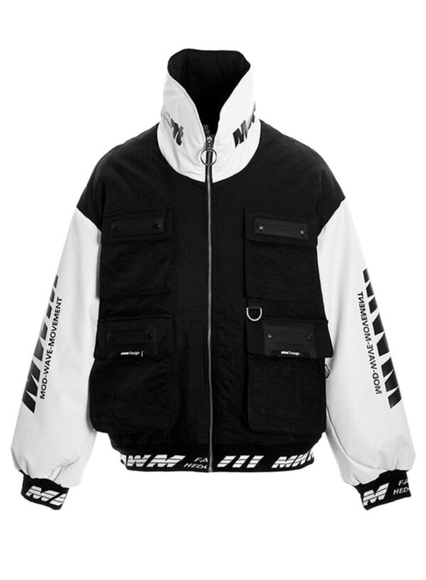 MOD WAVE MOVEMENTChaqueta"BICOLOR BOMBER"color negro