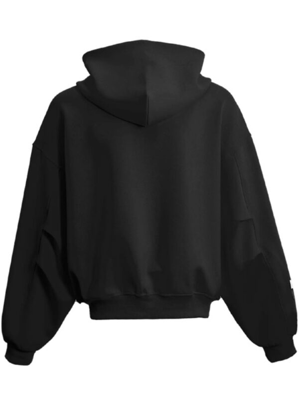 MOD WAVE MOVEMENTSudadera"Black Oversized Cropped Hoodie Triangle Poc"color negro