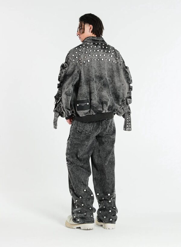 MOD WAVE MOVEMENTPantalon"Convertible Zip-Off Deconstructed Pan"color negro