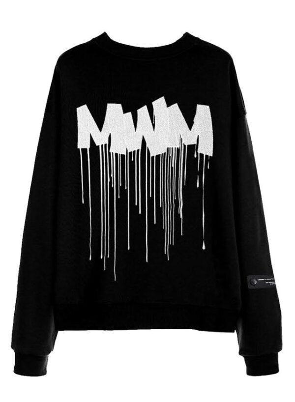 MOD WAVE MOVEMENTSudadera"LOGO SWEATSHIRT"color negro