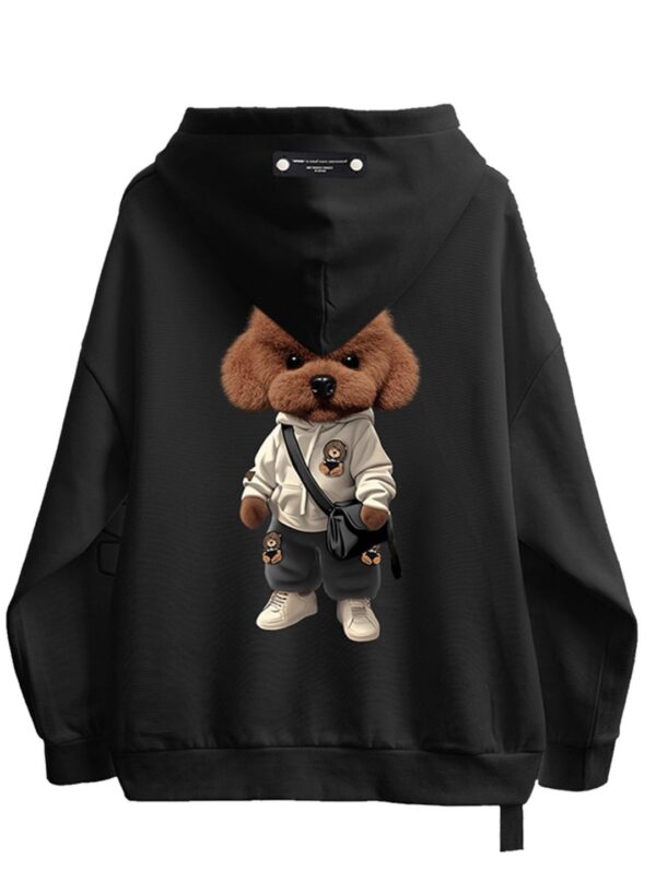 MOD WAVE MOVEMENTSudadera"MIKE TEDDY SWEATSHIRT"color negro