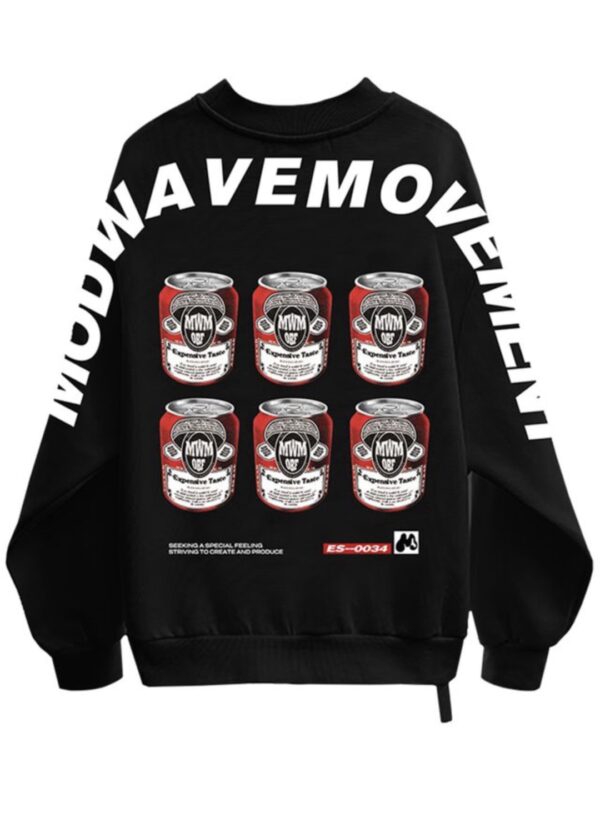 MOD WAVE MOVEMENTSudadera"MUSIC SWEATSHIRT"color negro