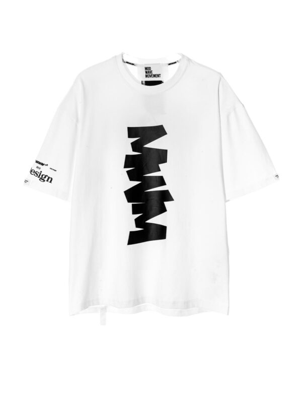 MOD WAVE MOVEMENT Camiseta " BLACK CAPSULE T-SHIRT " color blanco
