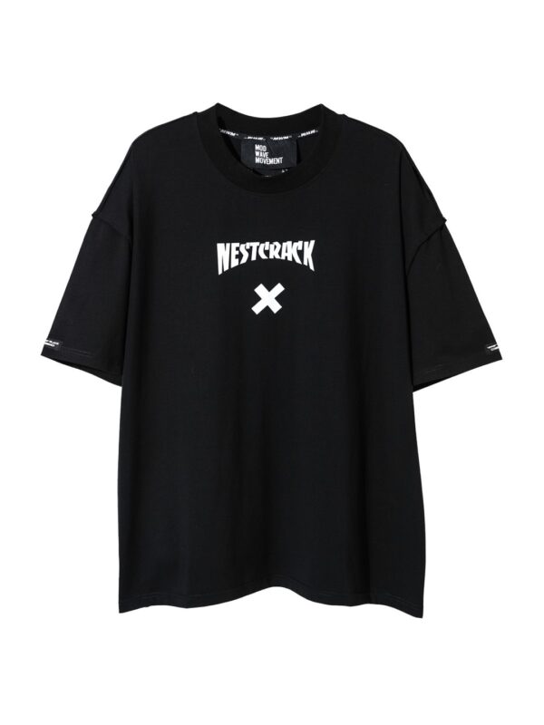 MOD WAVE MOVEMENT Camiseta " Nestrack And Wings " color negro