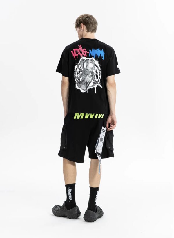 MOD WAVE MOVEMENTCamiseta"Oversized VDog Tee"color negro