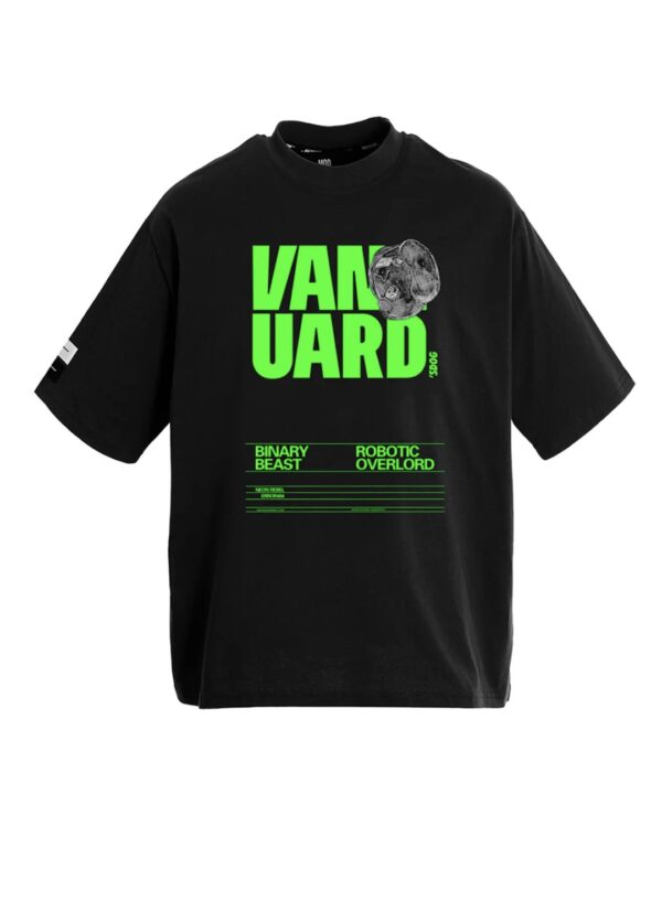 MOD WAVE MOVEMENTCamiseta"Oversized VDog Tee"color negro